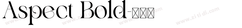 Aspect Bold字体转换 Aspect Bold字体转换